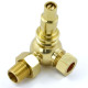 Amberley Thermostatic Radiator Valves - Polished Brass Corner TRV