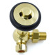 Amberley Thermostatic Radiator Valves - Polished Brass Corner TRV