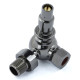 Amberley Thermostatic Radiator Valves - Black Nickel Corner TRV