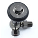 Amberley Thermostatic Radiator Valves - Black Nickel Corner TRV