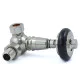 Amberley Thermostatic Radiator Valves - Satin Nickel Corner TRV