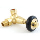 Faringdon Thermostatic Radiator Valve - Unlacquered Brass CORNER TRV