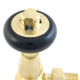 Faringdon Thermostatic Radiator Valve - Unlacquered Brass CORNER TRV