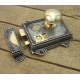 Regency Cast Iron and Brass Rim Latch Set