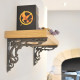 Victorian Scroll Leaf Cast Iron Shelf Bracket