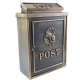 Rose Wall Mounted Post Box - Bronze Finish