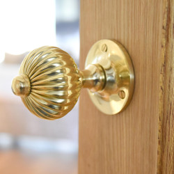 Regency Door Knobs - Polished Brass