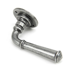 Blacksmith Pewter Patina Regency Lever Door Handle on Rose Set - Unsprung