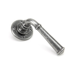Blacksmith Pewter Patina Regency Lever Door Handle on Rose Set - Sprung