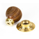 Cottage Rosewood Knob Set with Polished Brass Roses