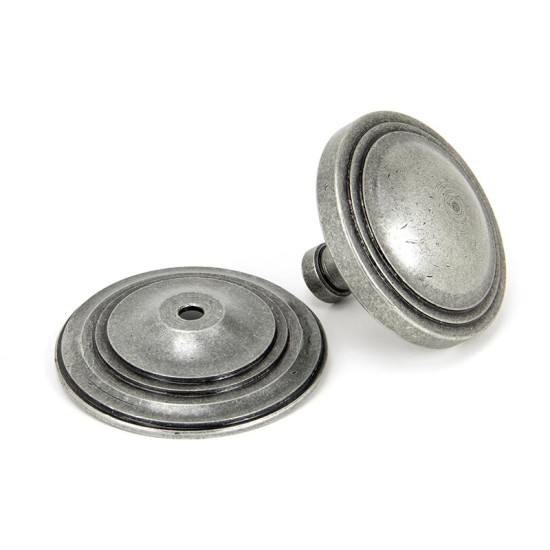 Blacksmith Pewter Patina Art Deco Centre Door Knob