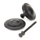 Blacksmith External Beeswax Art Deco Centre Door Knob