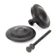Blacksmith External Beeswax Art Deco Centre Door Knob