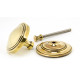 Period Art Deco Centre Door Knob - Aged Brass