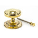 Period Art Deco Centre Door Knob - Aged Brass