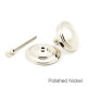 Period Art Deco Centre Door Knob - Polished Nickel