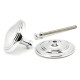 Period Art Deco Centre Door Knob - Polished Chrome