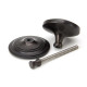 Period Art Deco Centre Door Knob - Aged Bronze