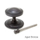 Period Art Deco Centre Door Knob - Aged Bronze