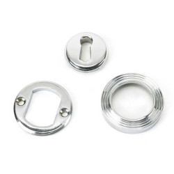 Polished Chrome Beehive Round Escutcheon