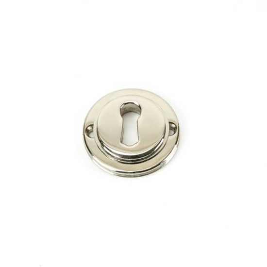 Polished Nickel Art Deco Round Escutcheon