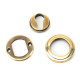 Aged Brass Art Deco Round Euro Escutcheon