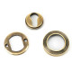 Aged Brass Beehive Round Euro Escutcheon