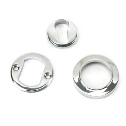 Polished Chrome Round Euro Escutcheon