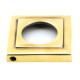 Newbury Lever on Square Rose Set - Aged Brass