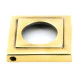 Newbury Lever on Square Rose Set - Aged Brass