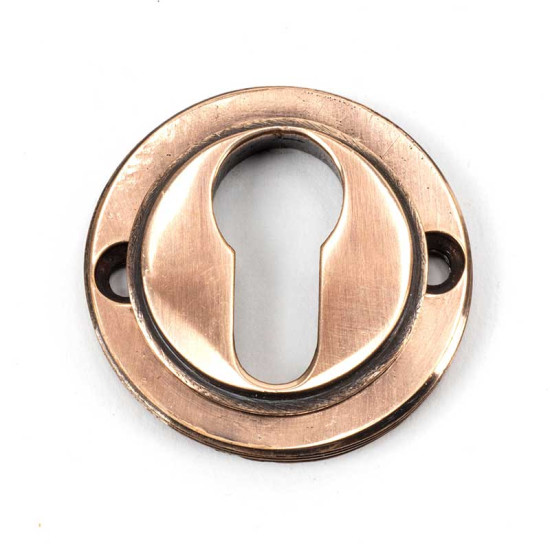 Polished Bronze Art Deco Euro Escutcheon
