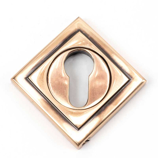 Polished Bronze Square Euro Escutcheon