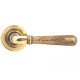 Hammered Newbury Lever on Round Rose Set - Aged Brass