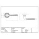 Hammered Newbury Lever on Beehive Rose Set - Polished Chrome