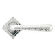 Hammered Newbury Lever on Square Rose Set - Polished Chrome