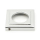 Hammered Newbury Lever on Square Rose Set - Polished Chrome