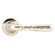 Hammered Newbury Lever on Round Rose Set - Polished Nickel