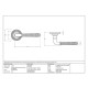 Hammered Newbury Lever on Beehive Rose Set - Polished Nickel