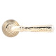 Hammered Newbury Lever on Beehive Rose Set - Polished Nickel