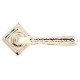 Hammered Newbury Lever on Square Rose Set - Polished Nickel