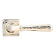 Hammered Newbury Lever on Square Rose Set - Polished Nickel