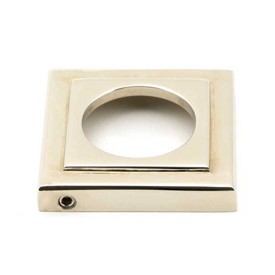 Hammered Newbury Lever on Square Rose Set - Polished Nickel