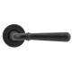 Hammered Newbury Lever on Round Rose Set - Aged Bronze