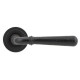 Hammered Newbury Lever on Art Deco Rose Set - Aged Bronze