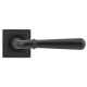 Hammered Newbury Lever on Square Rose Set - Aged Bronze