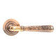 Hammered Newbury Lever on Round Rose Set - Polished Bronze
