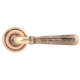 Hammered Newbury Lever on Art Deco Rose Set - Polished Bronze
