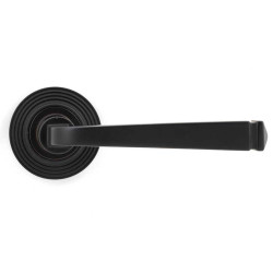 Avon Sprung Lever Door Handle on Beehive Rose Set - Aged Bronze