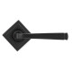 Avon Sprung Lever Door Handle on Square Rose Set - Aged Bronze