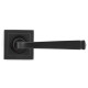 Avon Sprung Lever Door Handle on Square Rose Set - Aged Bronze